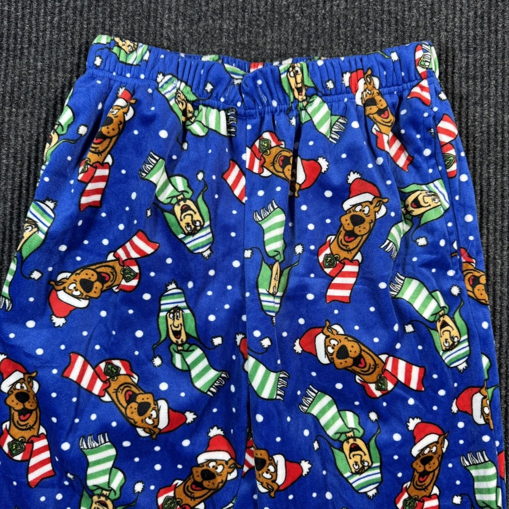SCOOBY DOO & SHAGGY IN WINTER HAT & SCARF SNOW Lounge PAJAMA PANTS Small